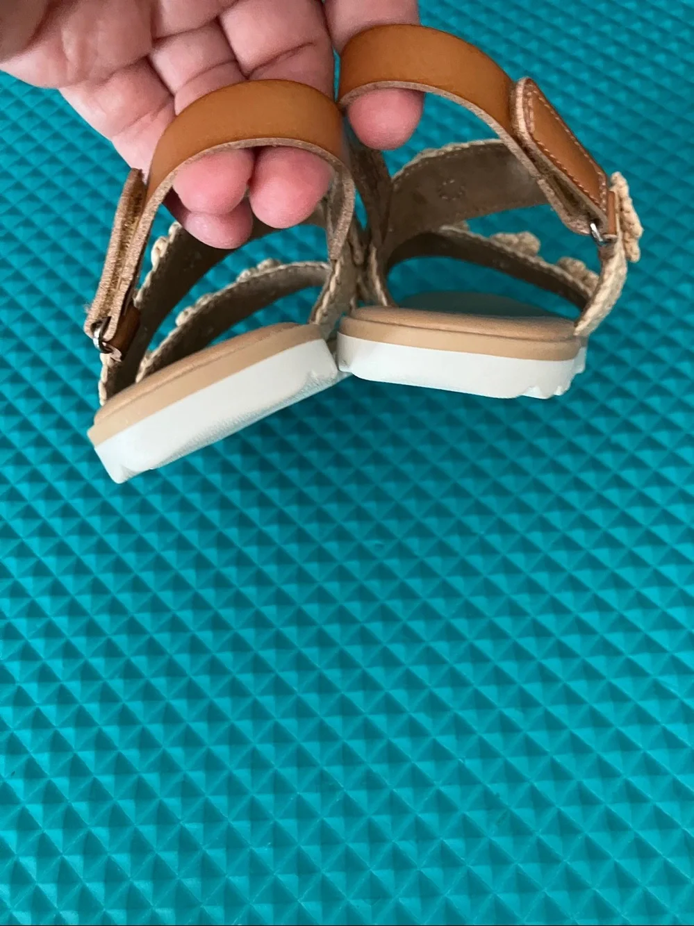NEW CAT & JACK Toddler Girls Denitra Raffia Sandals | 12